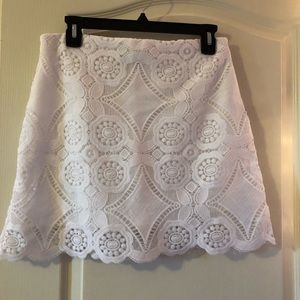 White eyelet skirt